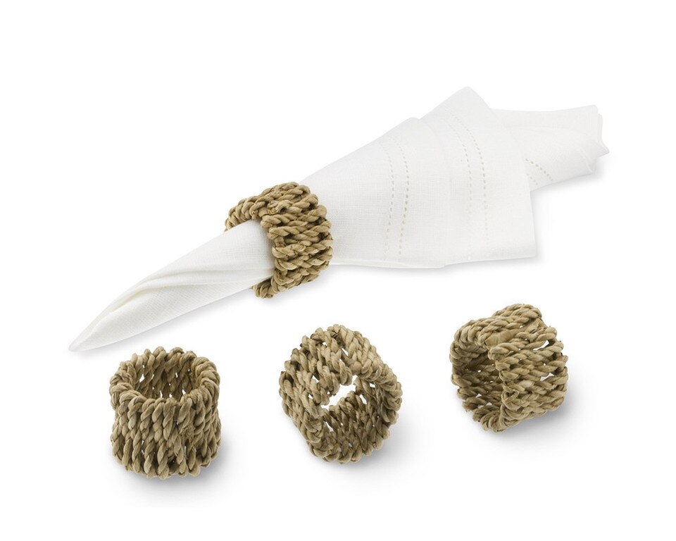Woven Seagrass Napkin Rings, Set of 4 Williams Sonoma AU
